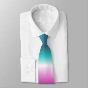 girly pink turquoise teal aqua ombre mermaid tie