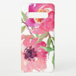 Girly Pink Watercolor Floral Pattern Samsung Galaxy Case<br><div class="desc">Pretty and feminine,  this vibrant pink watercolor floral pattern features a pair of deep pink flowers with flowing branches that add a touch of green. It adds a trendy and fashionable look to your smart phone.</div>