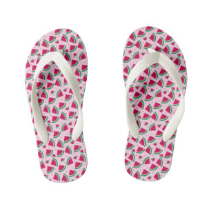 Girly Pink Watermelon Kid's Flip Flops