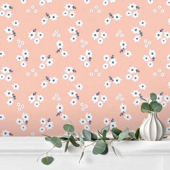 Girly Pink White Cute Baby Floral Wallpaper (Creator Uploaded)