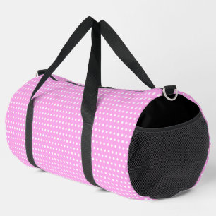 Girly Pink With Stylish White Dots Duffle Bag