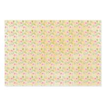 Girly Pink Yellow Floral