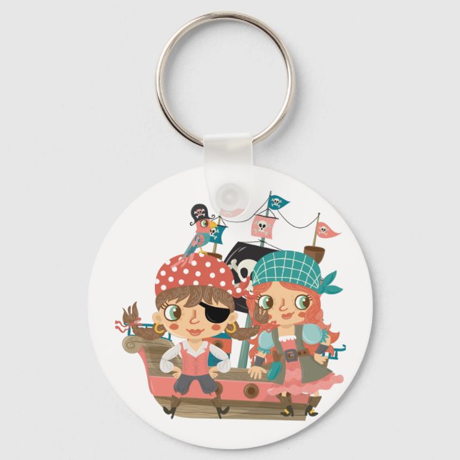 Girly Pirates Key Ring (Front)