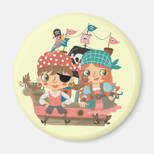 Girly Pirates Magnet