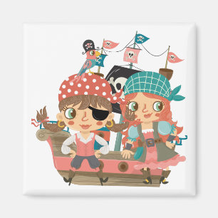 Girly Pirates Magnet