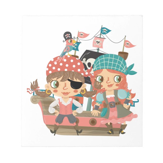 Girly Pirates Notepad (Front)