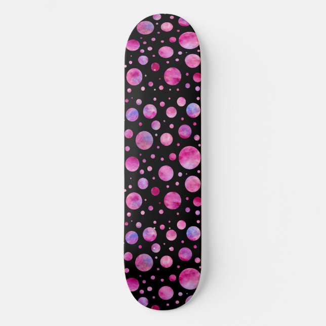 Girly Polka Dot Skateboard (Front)
