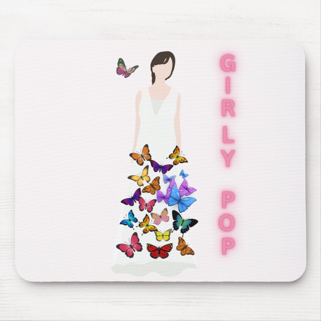 Girly pop butterfly mouse pads (Front)