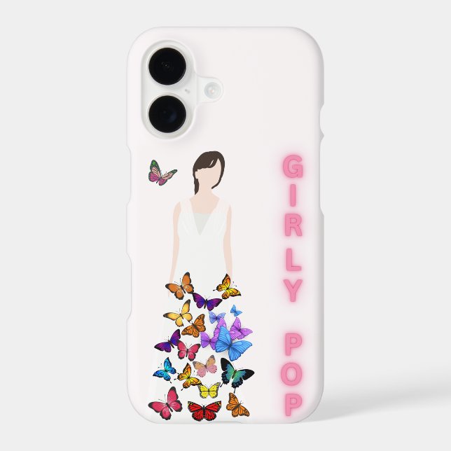 Girly pop butterfly phone case  (Back)