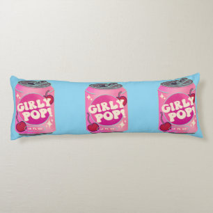 Girly Pop Cherry Soda Can Retro Y2K Pink Body Cushion