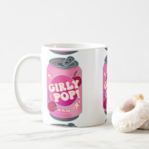 Girly Pop Cherry Soda Can Retro Y2K Pink Coffee Mug