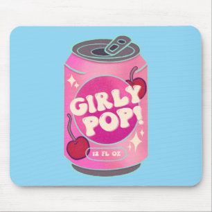  Girly Pop Cherry Soda Can   Retro Y2K Pink Mouse Mat