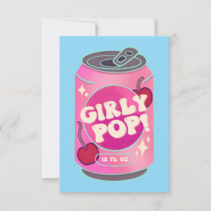 Girly Pop Cherry Soda Can Retro Y2K Pink Thank You Card