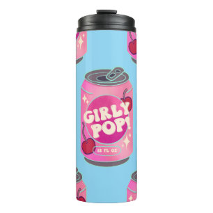 Girly Pop Cherry Soda Can Retro Y2K Pink Thermal Tumbler