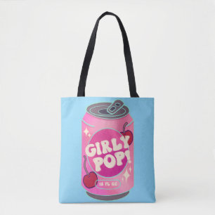 Girly Pop Cherry Soda Can Retro Y2K Pink Tote Bag