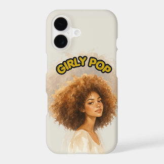 Girly Pop Light Brown Afro phone case