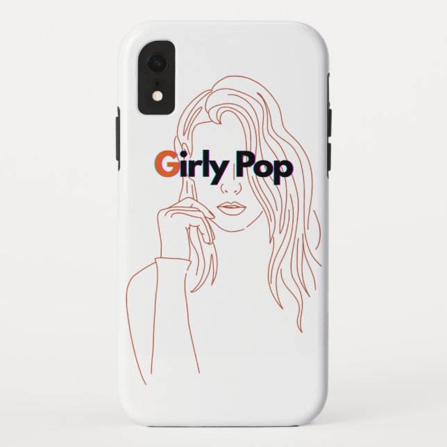 Girly Pop - Orange/Brown  Case-Mate iPhone Case (Back)