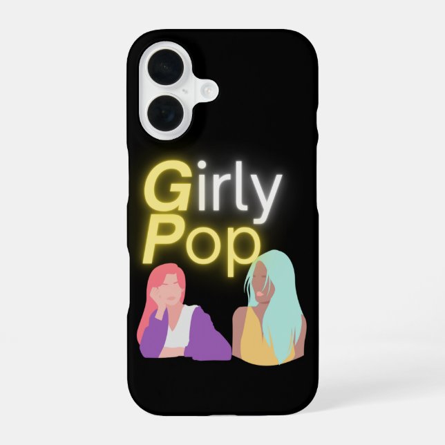 Girly pop phone iPhone 16 case (Back)