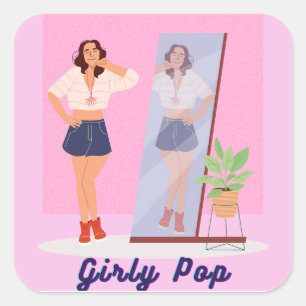 Girly pop stickers