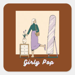 Girly pop stickers