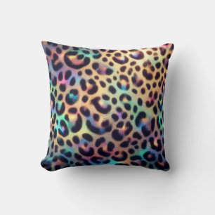 Girly Posh Leopard Print Opal Cushion