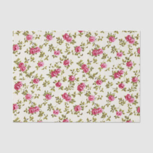 Girly Pretty Pink Floral Print Pattern Tissue Paper