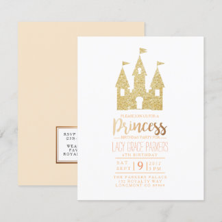 Girly Princess Birthday | Themed Party Invitation