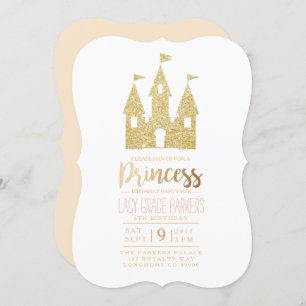 Girly Princess Birthday   Themed Party Invitation