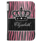 Girly princess pink and black zebra print