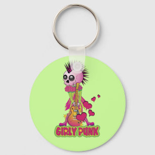 Girly Punk Rocker Key Ring