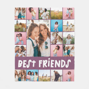 Girly purple 20 photo best friend modern simple fl fleece blanket