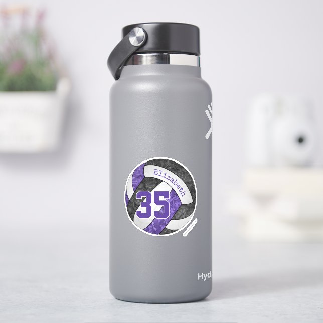 girly purple black volleyball school team colours  (HydroFlask)