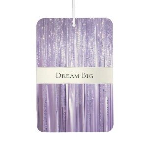 Girly Purple Glam Glitzy Tinsel Stripes Car Air Freshener