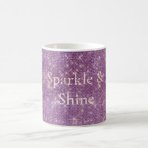 Girly Purple Glitzy Sparkle  Coffee Mug