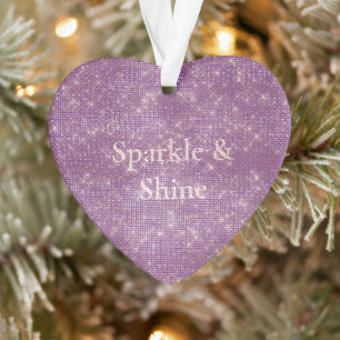 Girly Purple Glitzy Sparkle Ornament