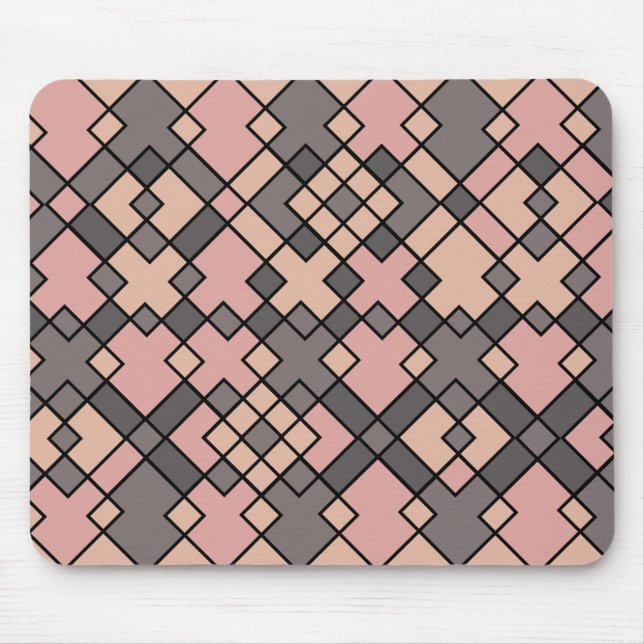 girly purple grids pattern mouse mat (Front)