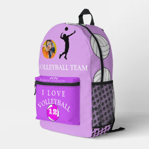Girly Purple Photo Volleyball bag personalised