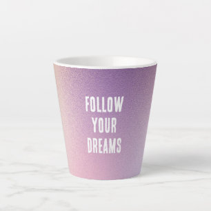 Girly Purple Pink Latte Mug