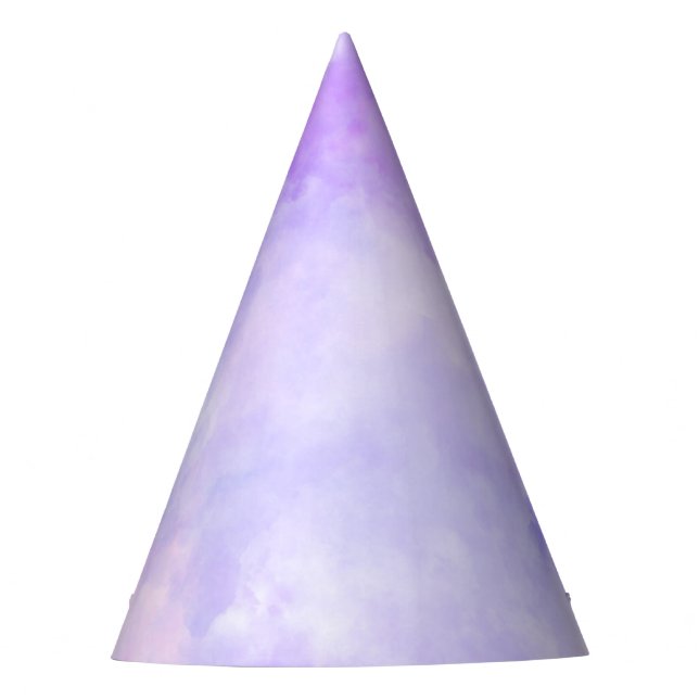 Girly Purple Pink Tie Dye Party Hat (Front)
