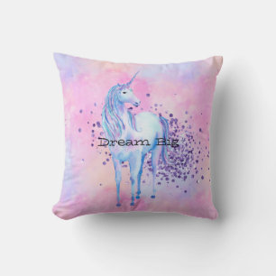 Girly Purple Sparkle Unicorn Cushion