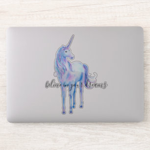 Girly Purple Unicorn Dream Inspirational Quote