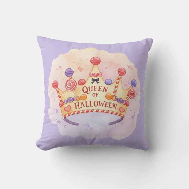 Girly Queen of Halloween Cushion (Front)