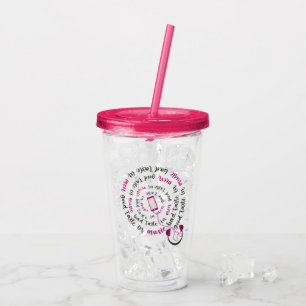 Girly quote Good taste in music bad taste in men Acrylic Tumbler