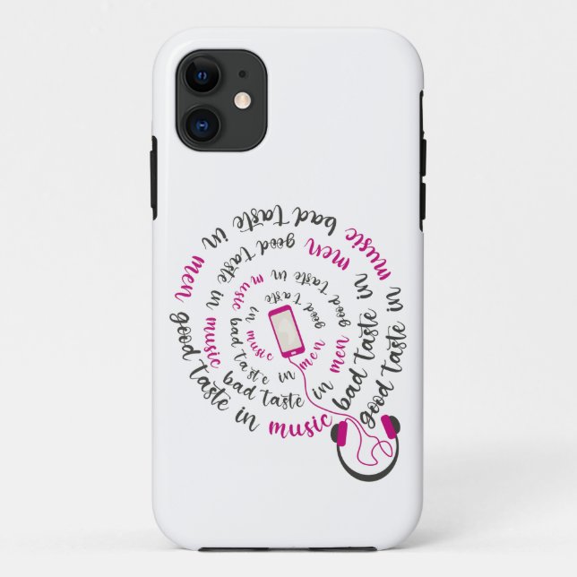 Girly quote Good taste in music bad taste in men Case-Mate iPhone Case (Back)