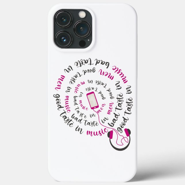 Girly quote Good taste in music bad taste in men Case-Mate iPhone Case (Back)