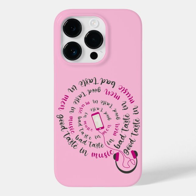 Girly quote Good taste in music bad taste in men Case-Mate iPhone Case (Back)