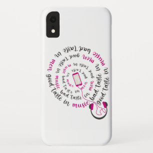 Girly quote Good taste in music bad taste in men iPhone XR Case
