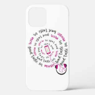 Girly quote Good taste in music bad taste in men iPhone 12 Case