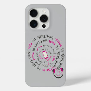Girly quote Good taste in music bad taste in men iPhone 15 Pro Case
