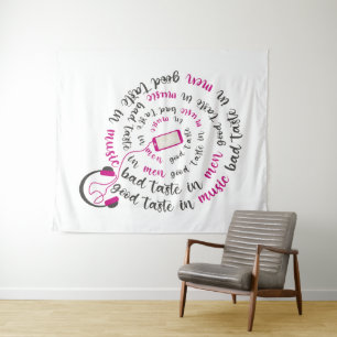 Girly quote Good taste in music bad taste in men Tapestry